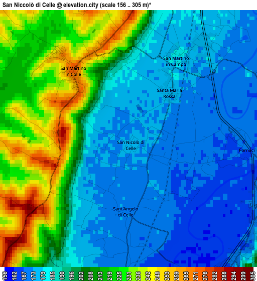 San Niccolò di Celle elevation map