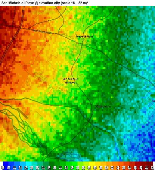 San Michele di Piave elevation map