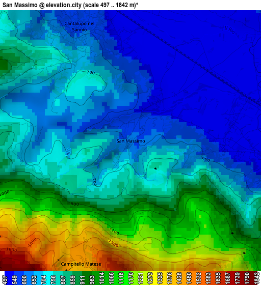 San Massimo elevation map