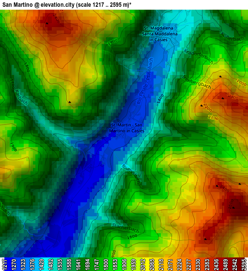 San Martino elevation map