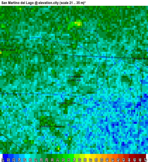 San Martino del Lago elevation map