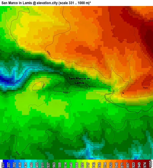San Marco in Lamis elevation map