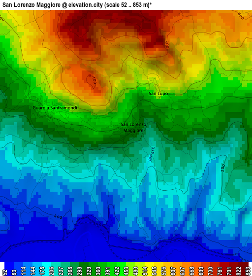 San Lorenzo Maggiore elevation map