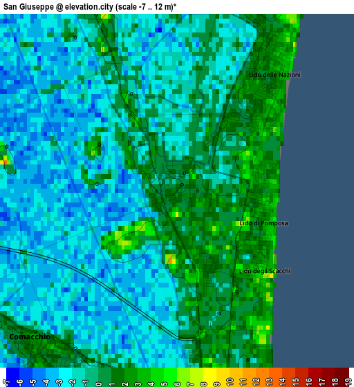 San Giuseppe elevation map