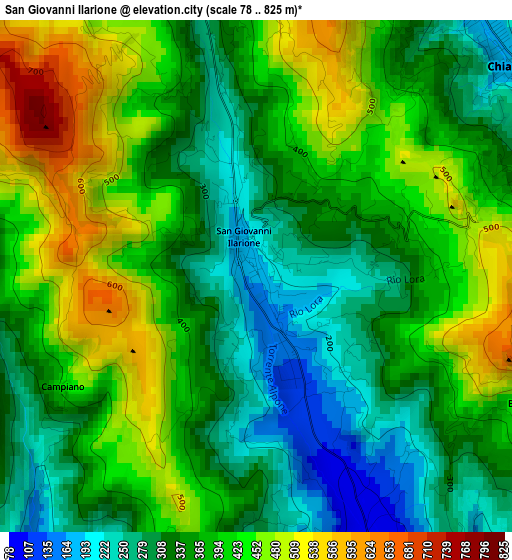 San Giovanni Ilarione elevation map