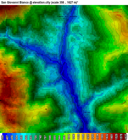 San Giovanni Bianco elevation map