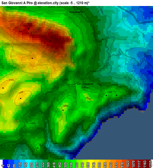 San Giovanni A Piro elevation map