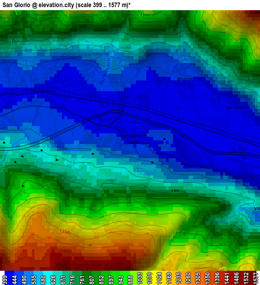 San Giorio elevation map