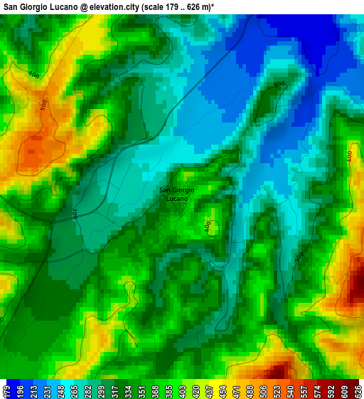 San Giorgio Lucano elevation map