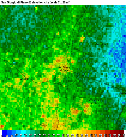 San Giorgio di Piano elevation map