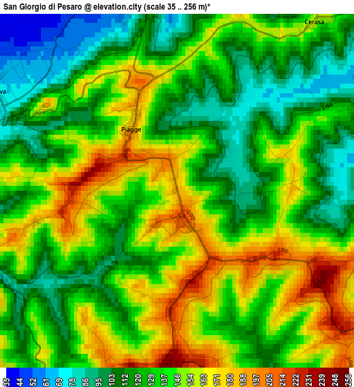 San Giorgio di Pesaro elevation map