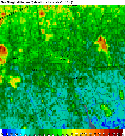 San Giorgio di Nogaro elevation map