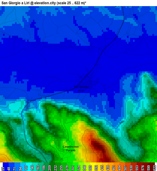 San Giorgio a Liri elevation map