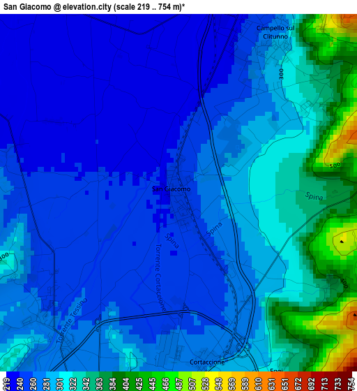 San Giacomo elevation map