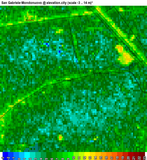 San Gabriele-Mondonuovo elevation map