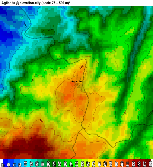 Aglientu elevation map