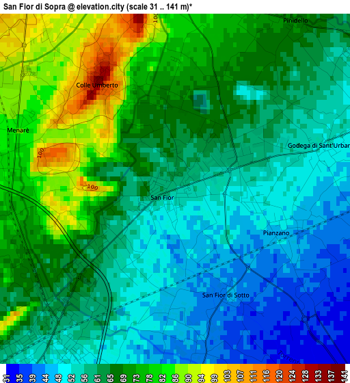 San Fior di Sopra elevation map