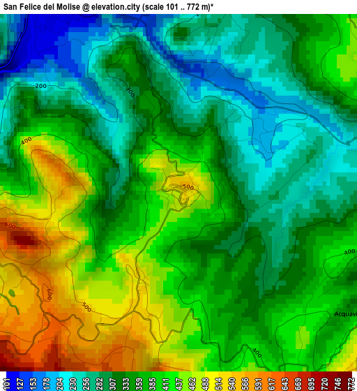 San Felice del Molise elevation map