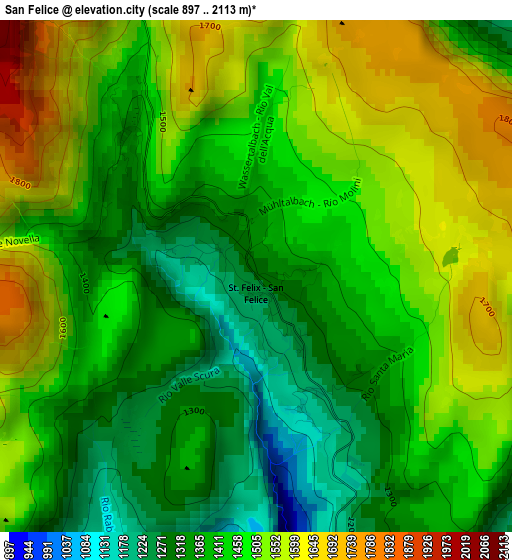 San Felice elevation map