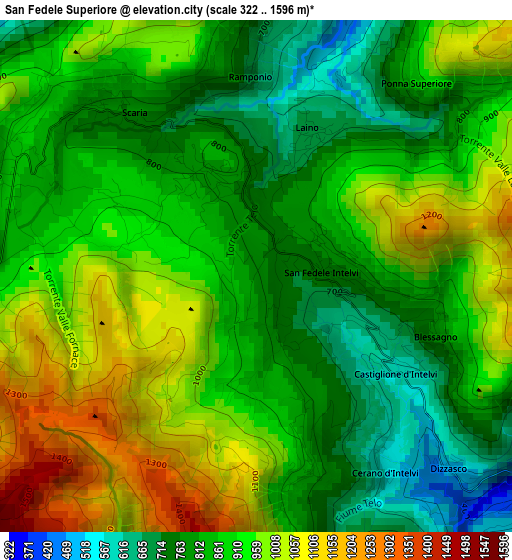 San Fedele Superiore elevation map