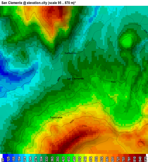 San Clemente elevation map