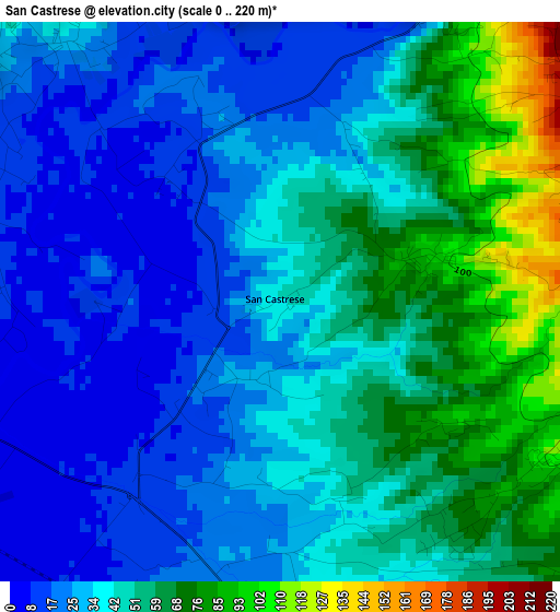 San Castrese elevation map