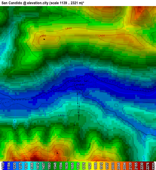 San Candido elevation map