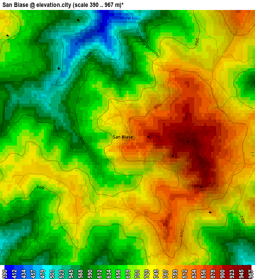 San Biase elevation map