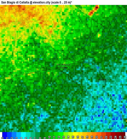 San Biagio di Callalta elevation map