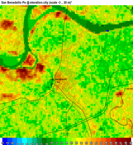 San Benedetto Po elevation map