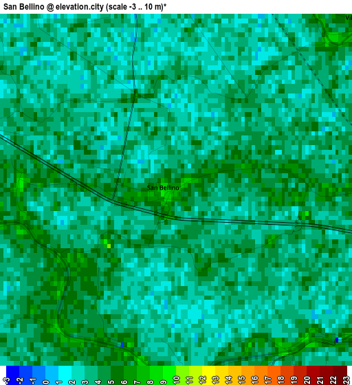 San Bellino elevation map