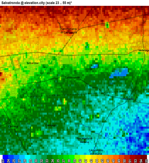 Salvatronda elevation map