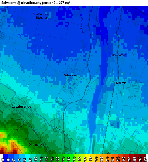 Salvaterra elevation map