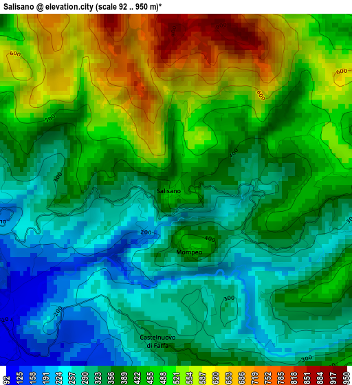 Salisano elevation map