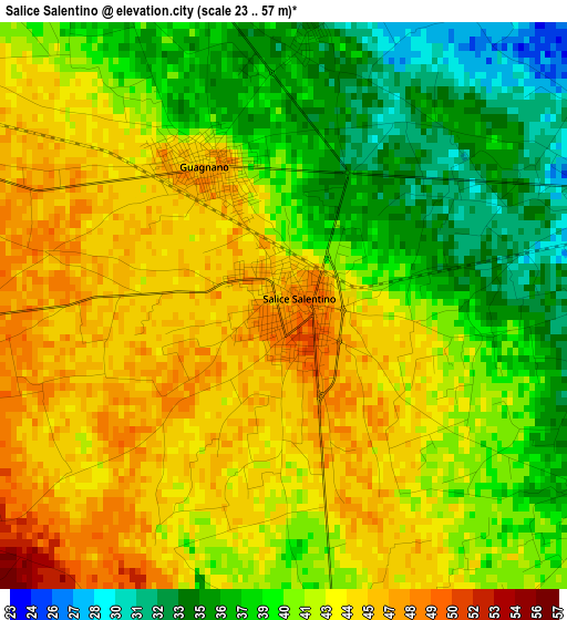 Salice Salentino elevation map