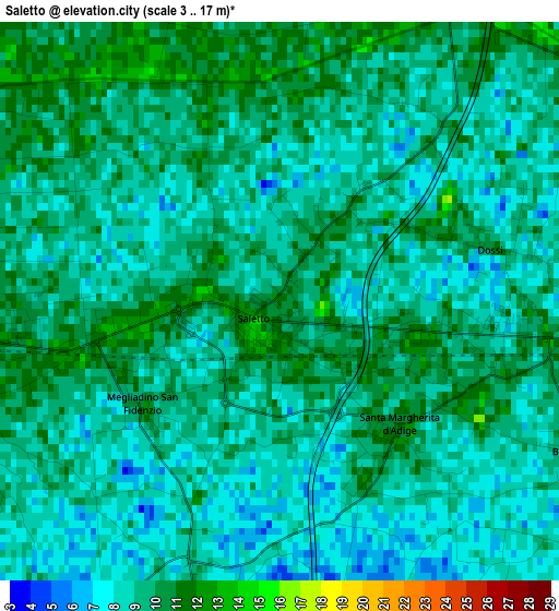 Saletto elevation map