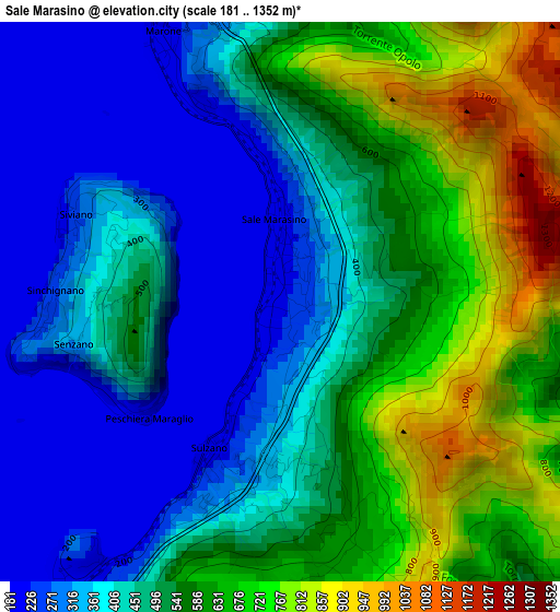 Sale Marasino elevation map