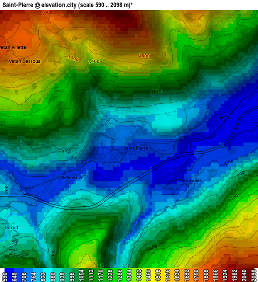 Saint-Pierre elevation map