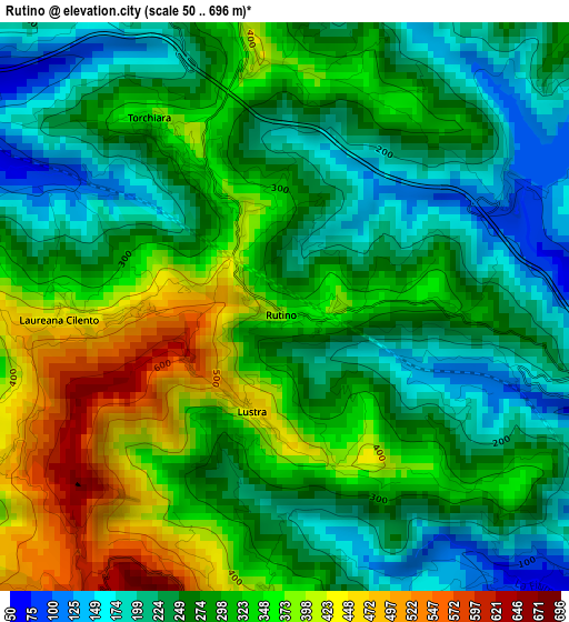 Rutino elevation map