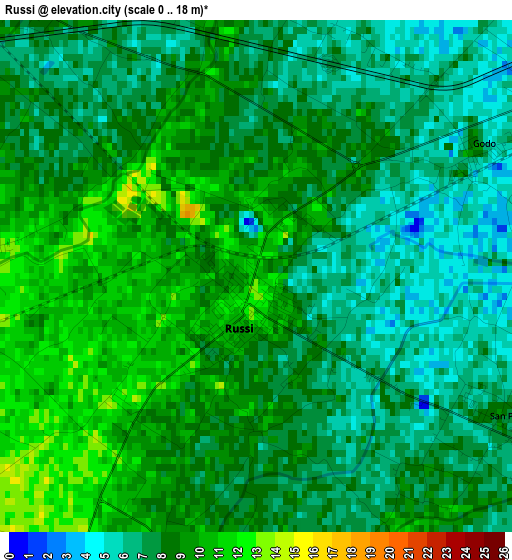 Russi elevation map