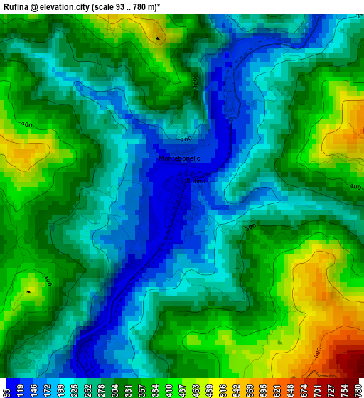 Rufina elevation map