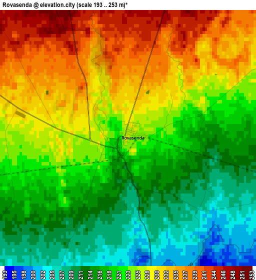 Rovasenda elevation map