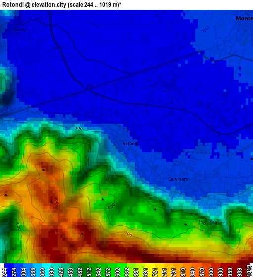 Rotondi elevation map