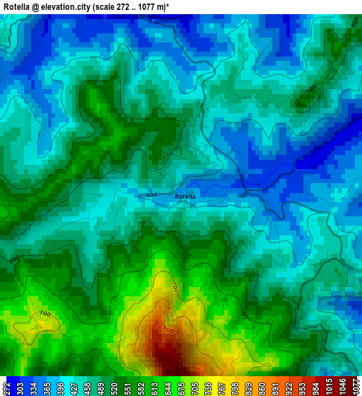 Rotella elevation map