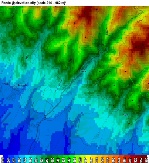 Ronta elevation map