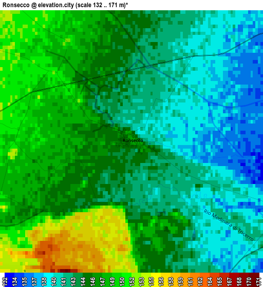 Ronsecco elevation map