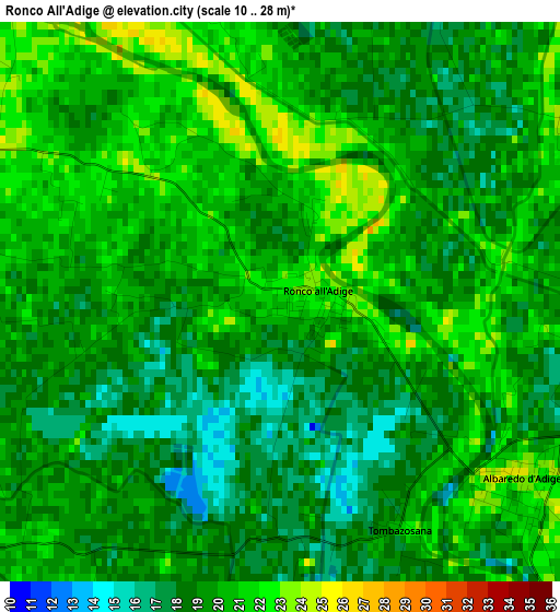 Ronco All'Adige elevation map