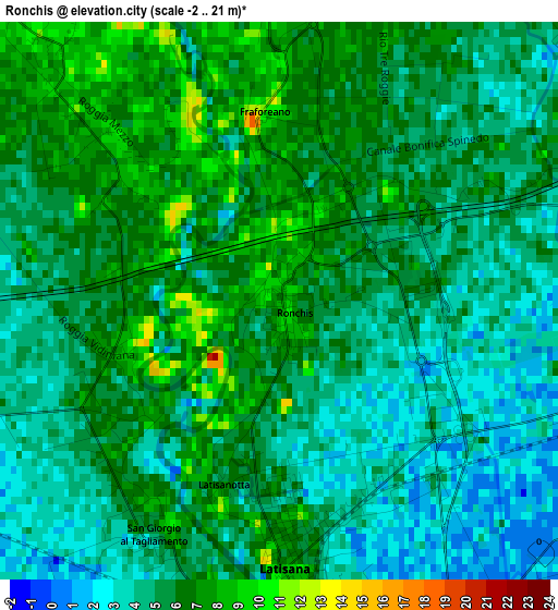 Ronchis elevation map