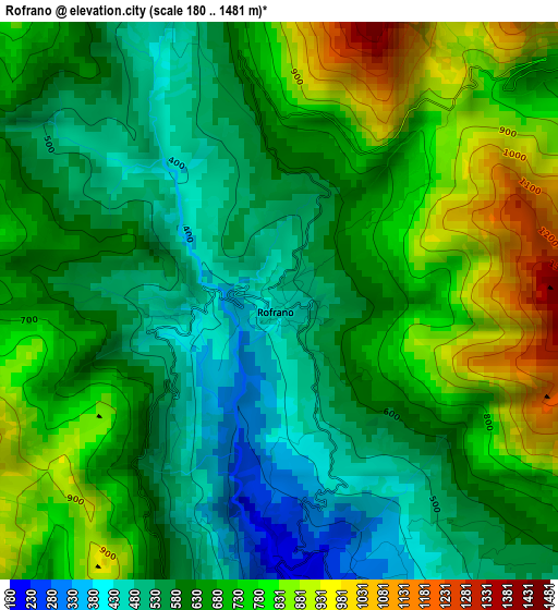 Rofrano elevation map