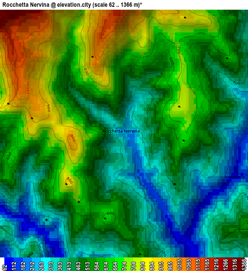 Rocchetta Nervina elevation map